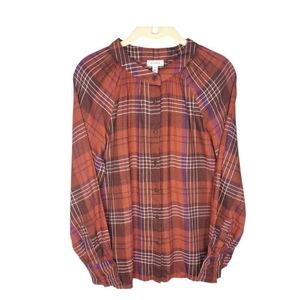 Nordstrom Susina Petite Plaid Button Down Shirt